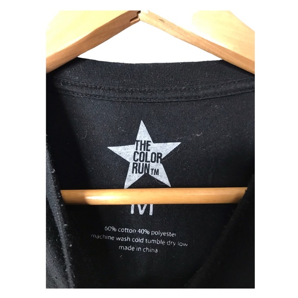 The color run | Black and gold star the color run night T-shirt - Picture 5 of 6